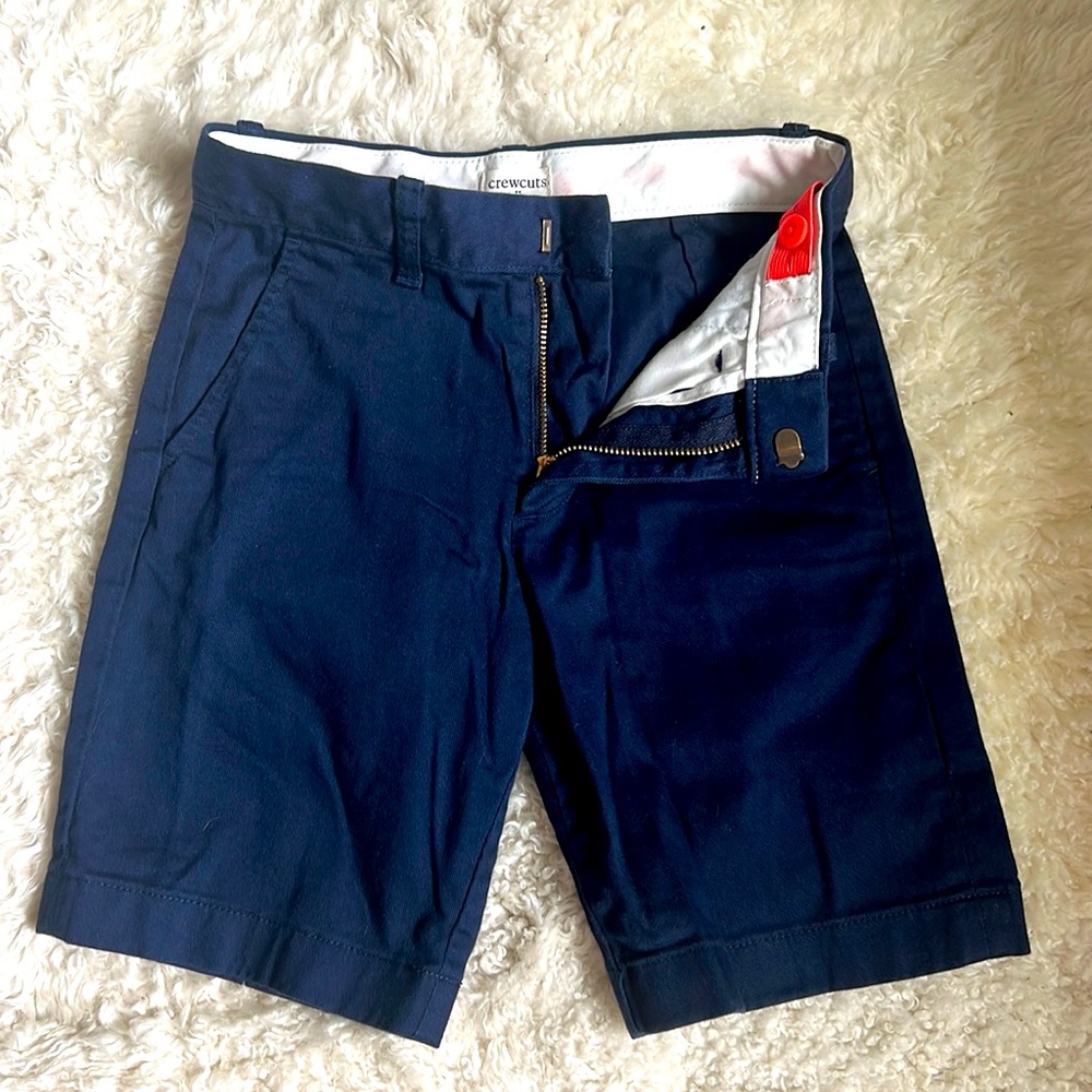 Worn once - J.Crew Crewcuts Boys Navy Shorts